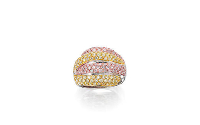 A Coloured Diamond Dress Ring
