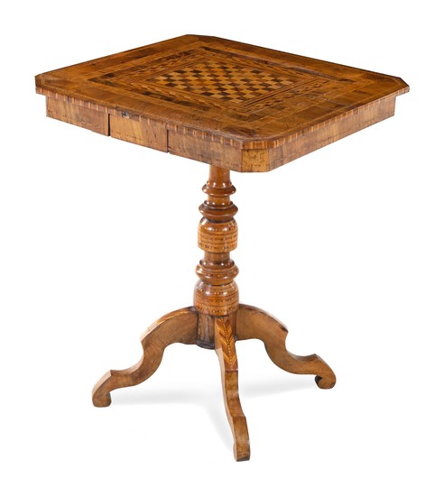 A Continental Parquetry Game Table