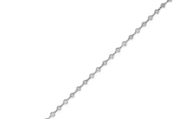 A DIAMOND LINE BRACELET comprising a trace chain s ...