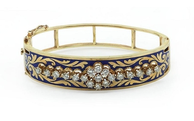 A Diamond Bangle Bracelet.