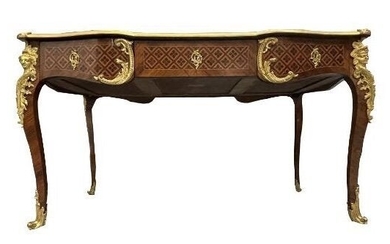 A FINE DORE BRONZE MOUNTED MARQUETRY TABLE