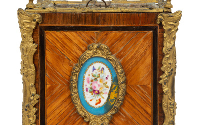 A French Gilt Bronze and Sevres Style Porcelain Mounted Kingwood Jardinière