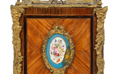 A French Gilt Bronze and Sevres Style Porcelain Mounted Kingwood Jardinière
