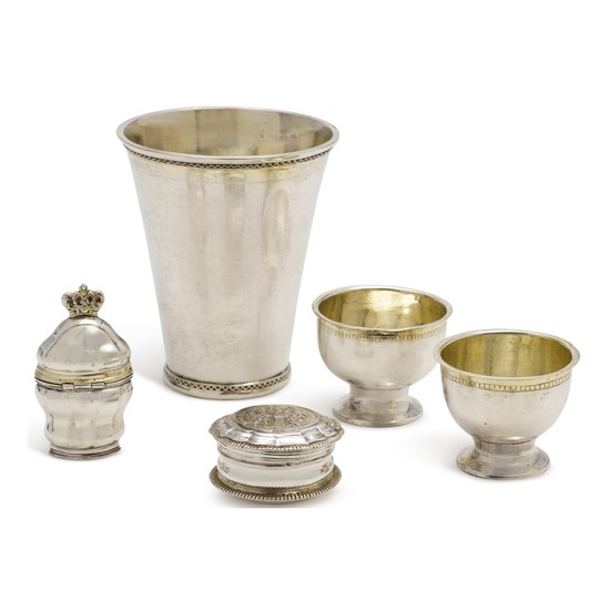 A GROUP OF SWEDISH PARCEL-GILT SILVER, 18TH / 19TH CENTURY