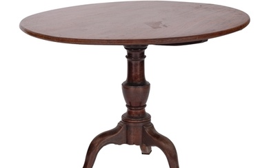 A George III mahogany circular occasional table, circa 1760;...