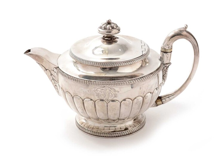 A George III silver teapot by Peter, Ann and William Bateman