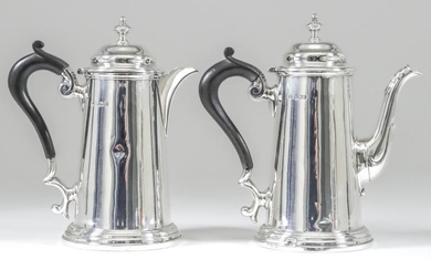 A George V Small Silver Coffee Pot and Matching...