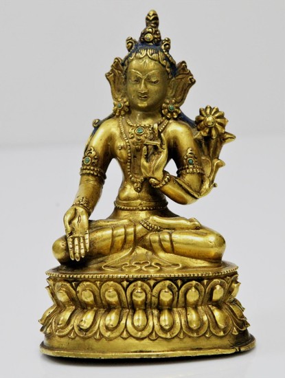 A Gilt Bronze Figure of White Tara, Tibet 16th Century.