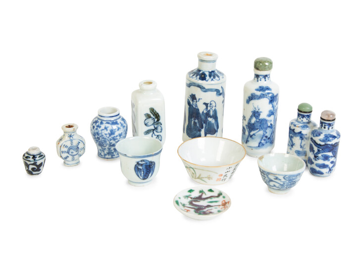 A Group of Eleven Chinese Porcelain Articles