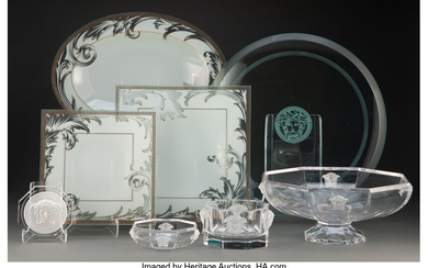 A Group of Twenty-Three Assorted Versace for Rosenthal Crystal Table Articles (late 20th century)
