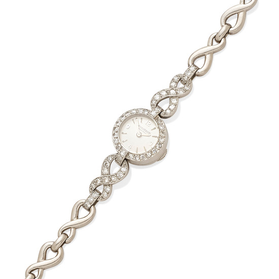 A Lady's diamond bracelet wristwatch