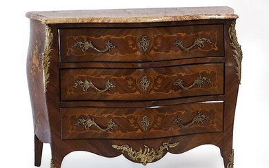 A Louis XV Style Bombe Commode.