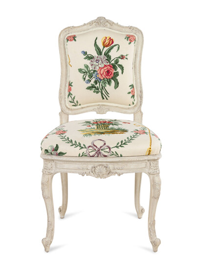 A Louis XV Style Painted Side Chair