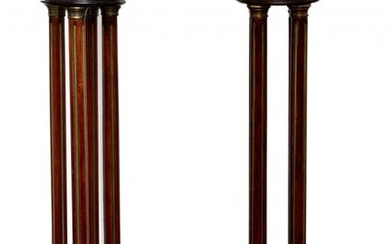 A Pair of French Brass Mounted Rosewood Pedestals