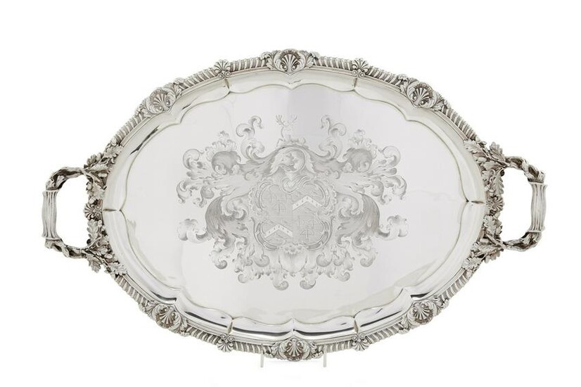 A Paul Storr sterling silver tray, 1814