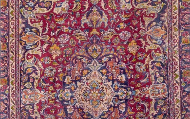 A Persian Hand Knotted Mashad Rug, 260 X 155