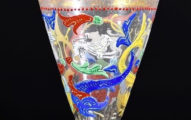 A Renaissance Style Venetian Glass Goblet, Venice and Murano Glass...