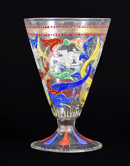 A Renaissance Style Venetian Glass Goblet, Venice and Murano Glass...