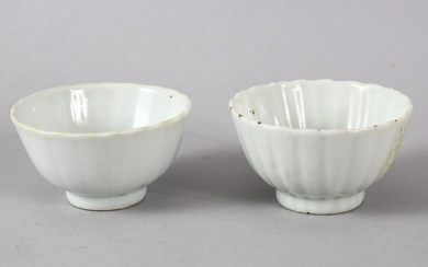 A SMALL PAIR OF CHINESE MONOCHROME WHITE PORCELAIN