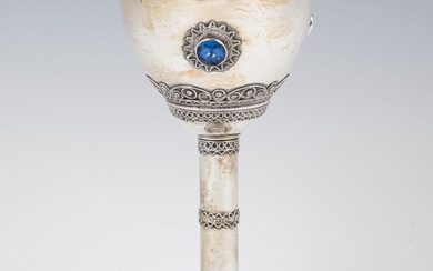 A STERLING SILVER KIDDUSH GOBLET BY STANETSKY. Israel