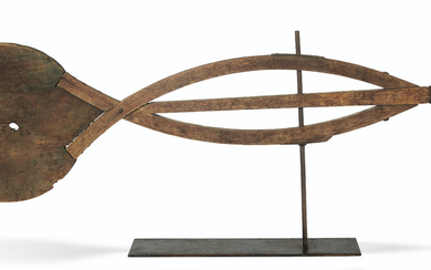 A STYLIZED WOODEN WEATHERVANE, POSSIBLY NEW ENGLAND, LATE 19TH CENTURY