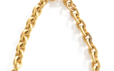 A Trace Link Chain, length 44.5cm, with three additional links...