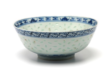 A blue and white porcelain bowl
