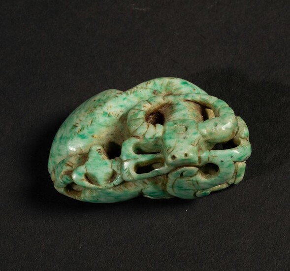 A carved jade ox, China, Qing Dynasty