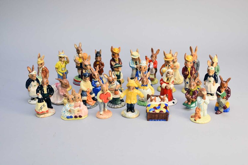 A collection of approximately 30 Royal Doulton Bunnykins figures