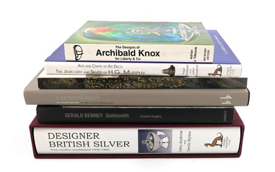A collection of reference books on modern silver
