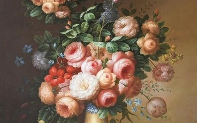 A large contemporary still life in the 19th century style,...