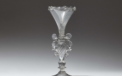 A novelty glass goblet "à la façon de Venise"