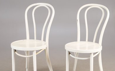 A pair of “Öglan” chairs, later painted white.