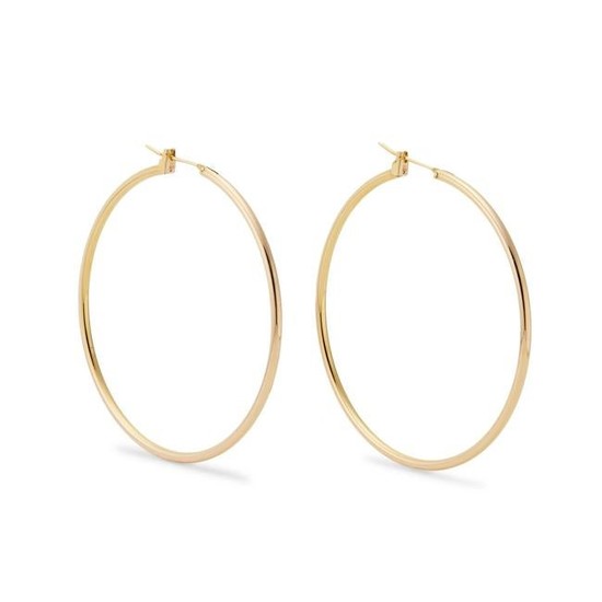 A pair of hoop earrings.