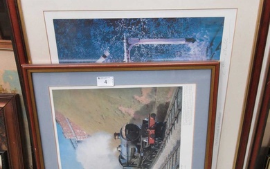 A selection of framed and glazed prints of steam locomotivesCondition...