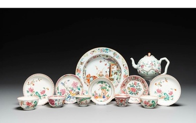 A varied collection of Chinese famille rose porcelain, Yongz...