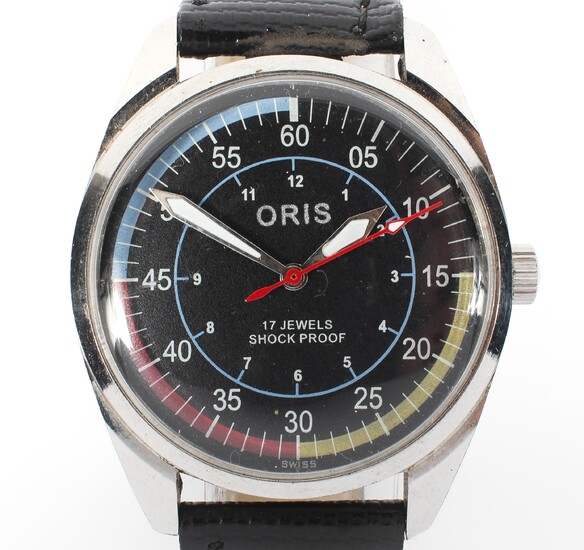 A vintage gents manual wind Oris stopwatch wristwatch