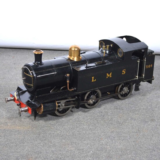 A well-built 3.5inch gauge live steam tank locomotive, LMS, 7164, 0-6-0, black