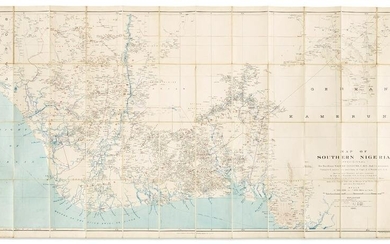 (AFRICA.) Capt. A.J. Woodroffe. Map of Southern Nigeria