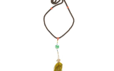 AGARWOOD AND MULTI-GEMSTONE COURT NECKLACE AND ROSARY