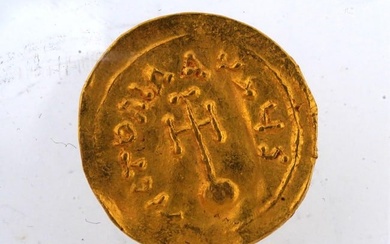 ANCIENT ROMAN EMPIRE CONSTANS II GOLD SEMISSIS COIN