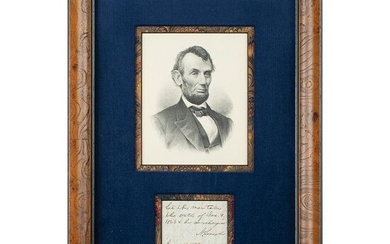 Abraham Lincoln Autograph Endorsement Signed