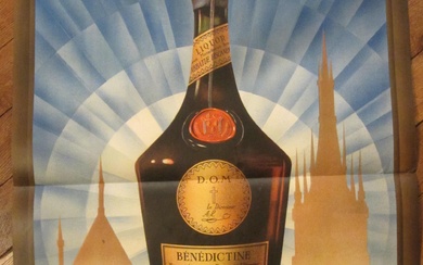 Affiches Bénédictine : - D.O.M. La grande liqueur française. Dim. H 98 x L 62...