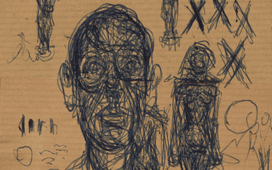 Alberto Giacometti (1901-1966) Tête d'homme, femmes debout et griffonnages