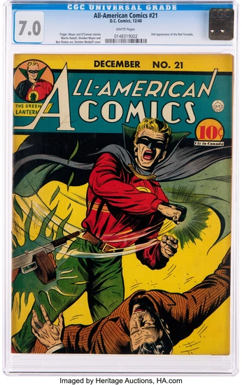 All-American Comics #21 (DC, 1940) CGC FN/VF 7.0 White...