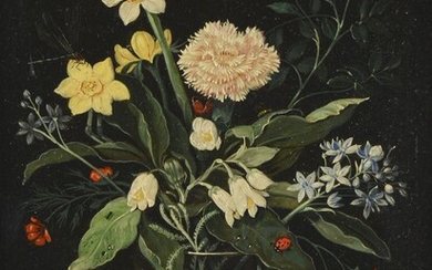 Ambrosius I BOSSCHAERT (1573-1620), entourage de, Nature morte à la coccinelle