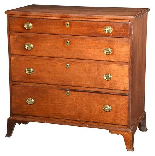 American Federal Walnut Chest of Drawers