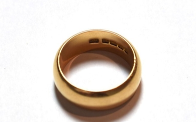 An 18 carat gold band ring, finger size V