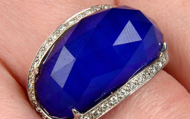 An 18ct gold brilliant-cut diamond and blue 'Crystal Haze' ring, by Stephen Webster.