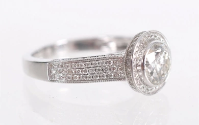 An 18k White Gold Two Carat Diamond Ring